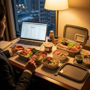 出張時の食事問題を解決！健康維持とコスト削減を両立させる食事戦略